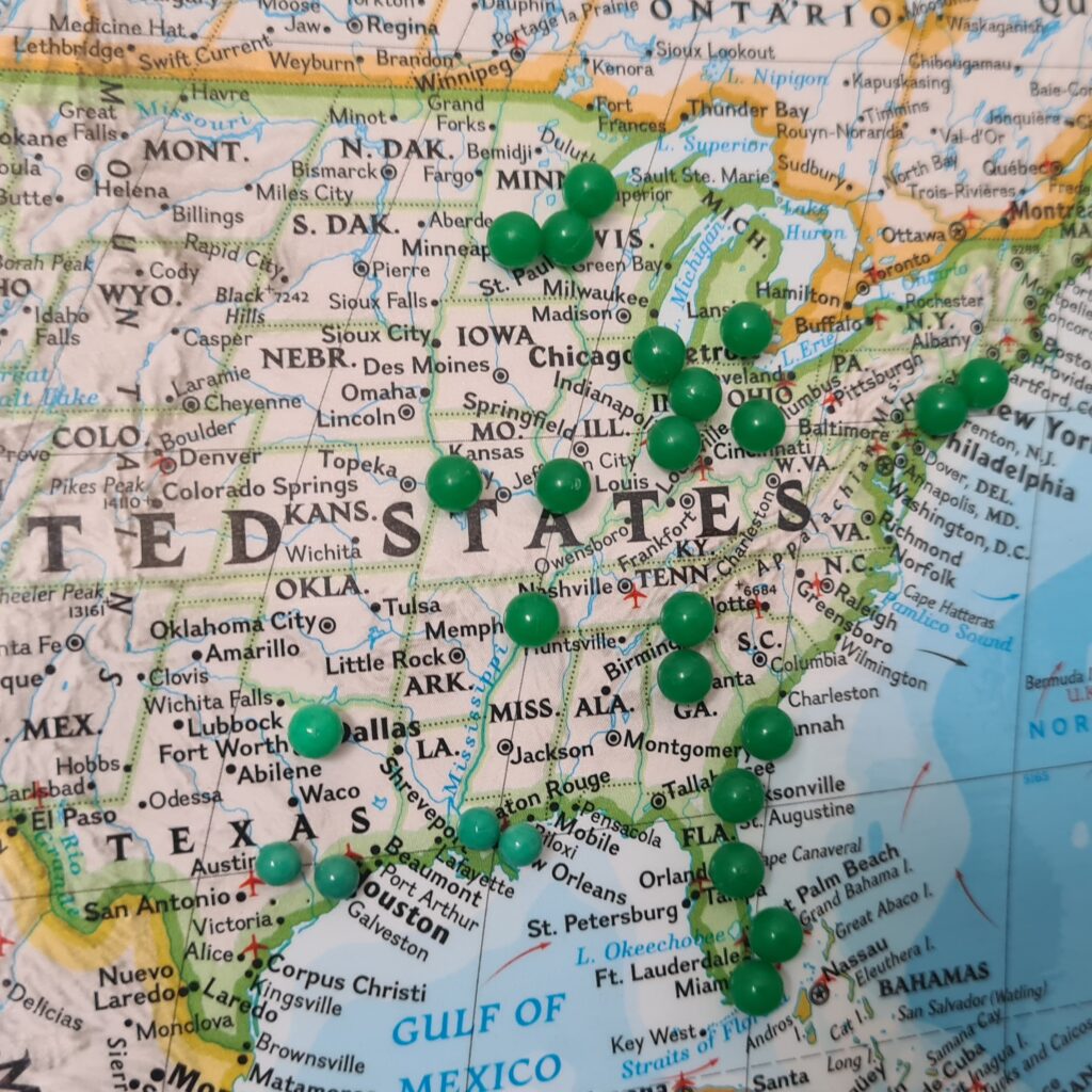 Map to find the best state to form an LLC