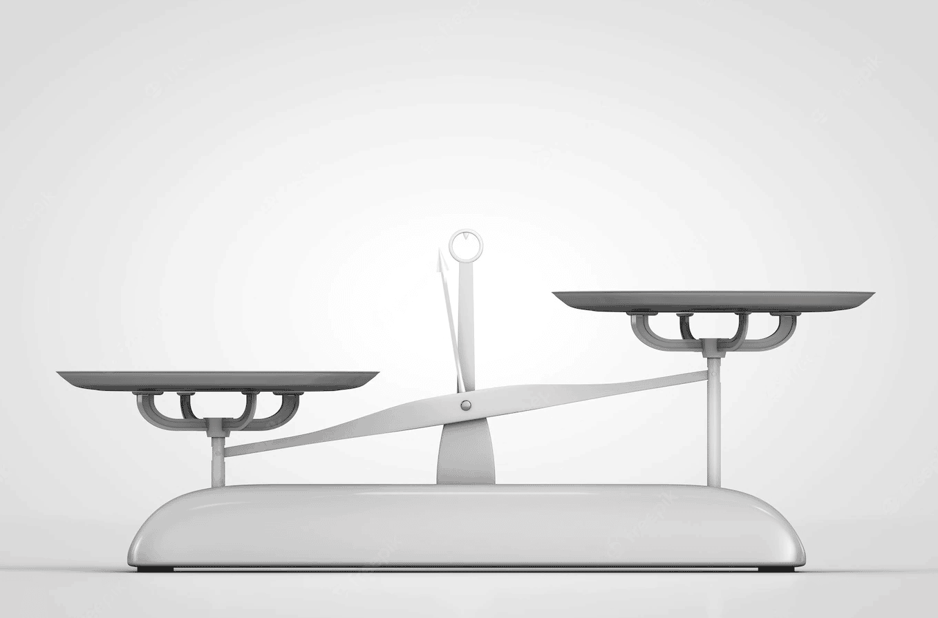 Picture of a grey scale to balance C Corp vs. LLC