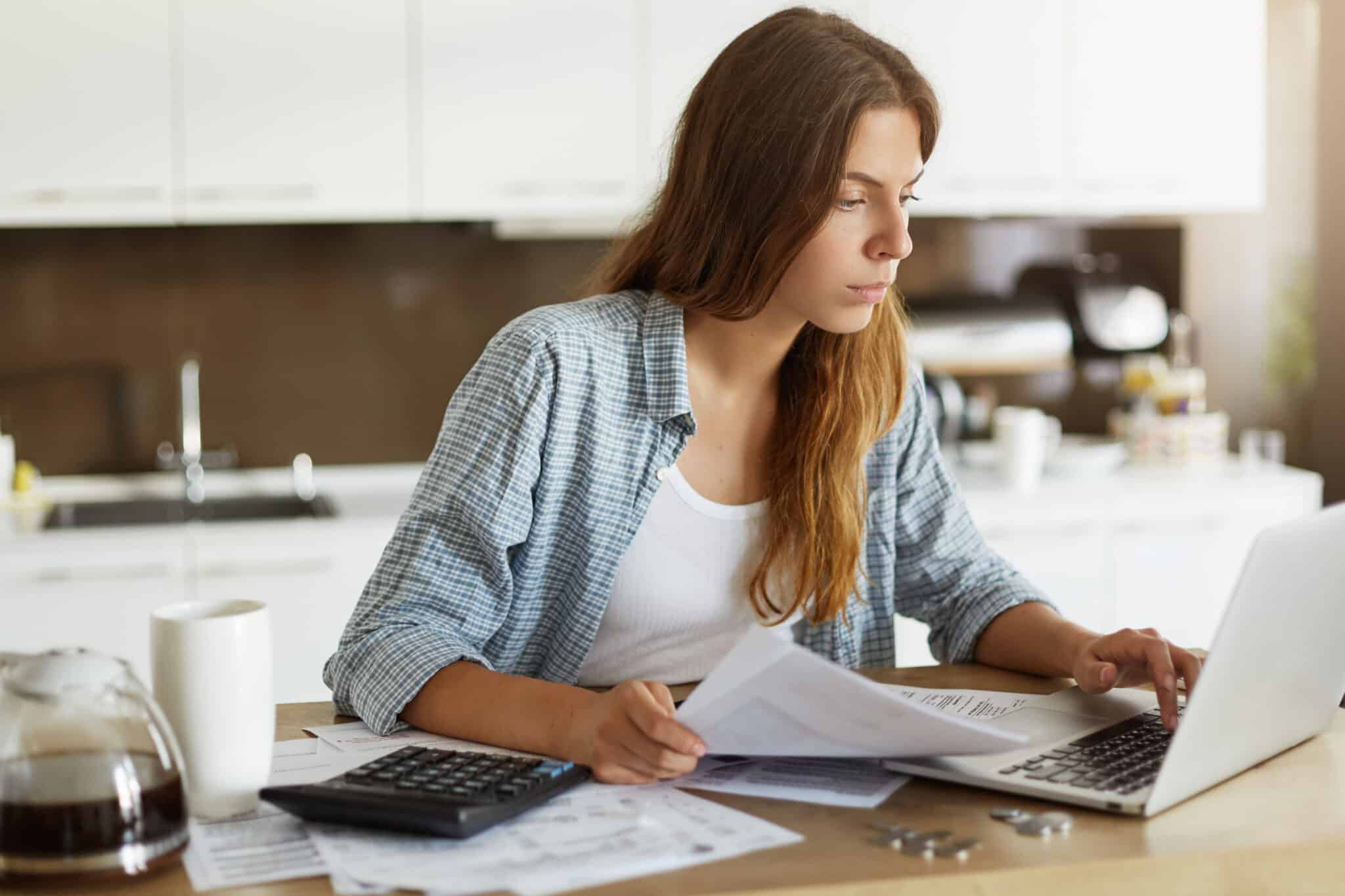 Woman learning about business tax ID