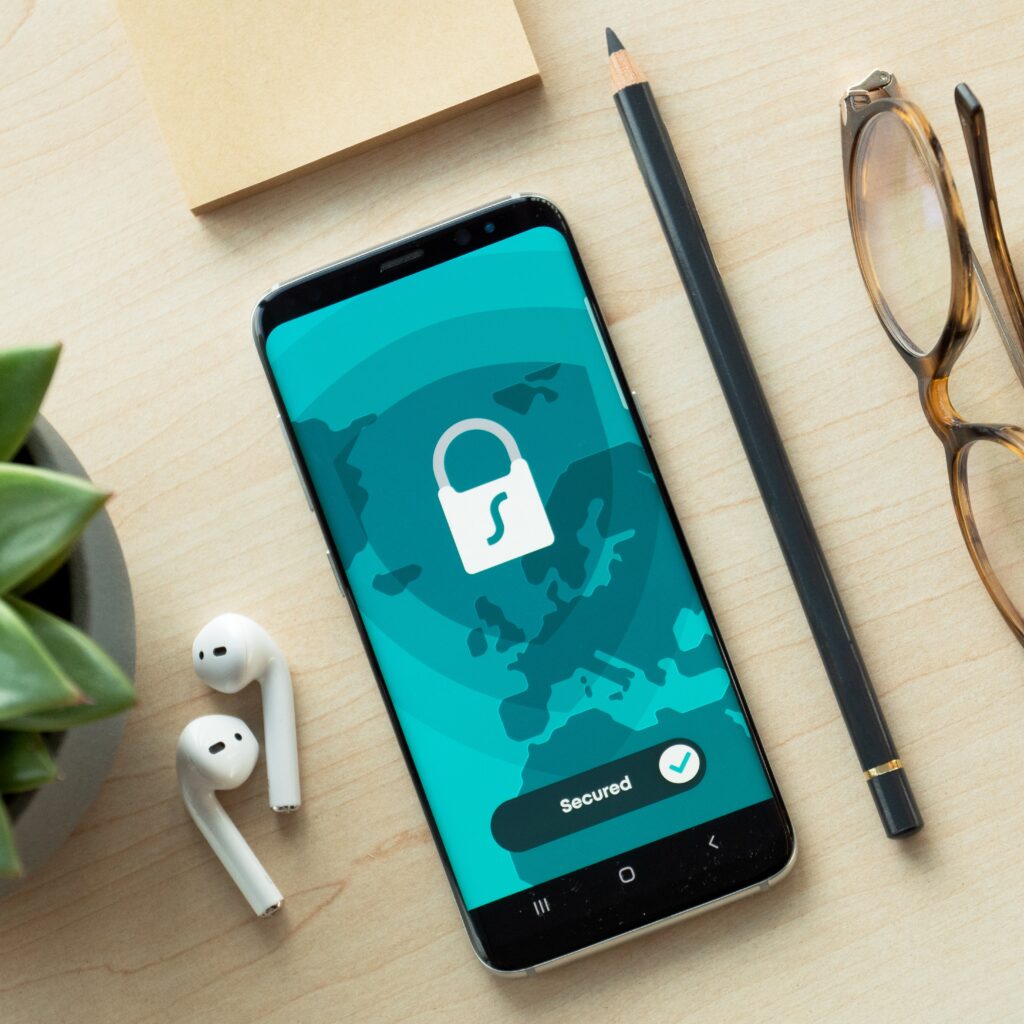 Lock on a phone giving the idea of protection