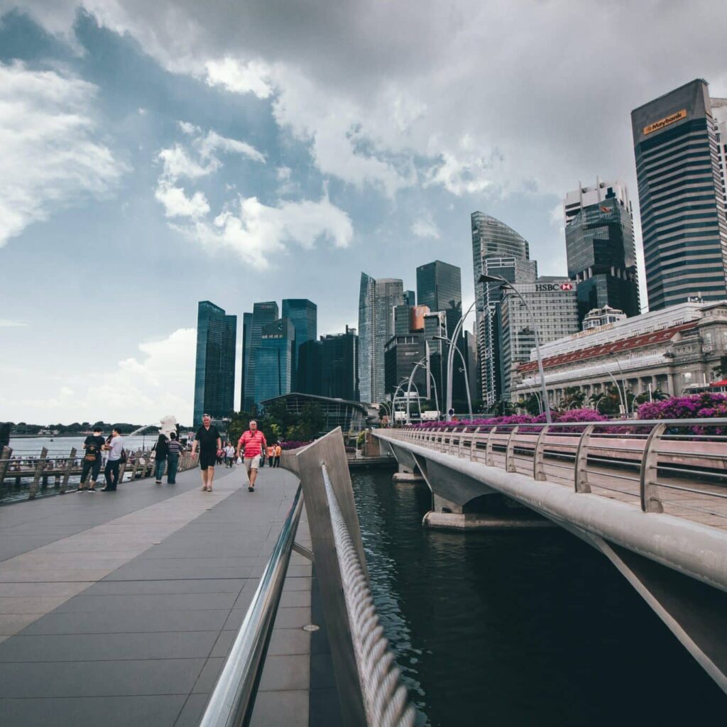 Singapore streets and buildings