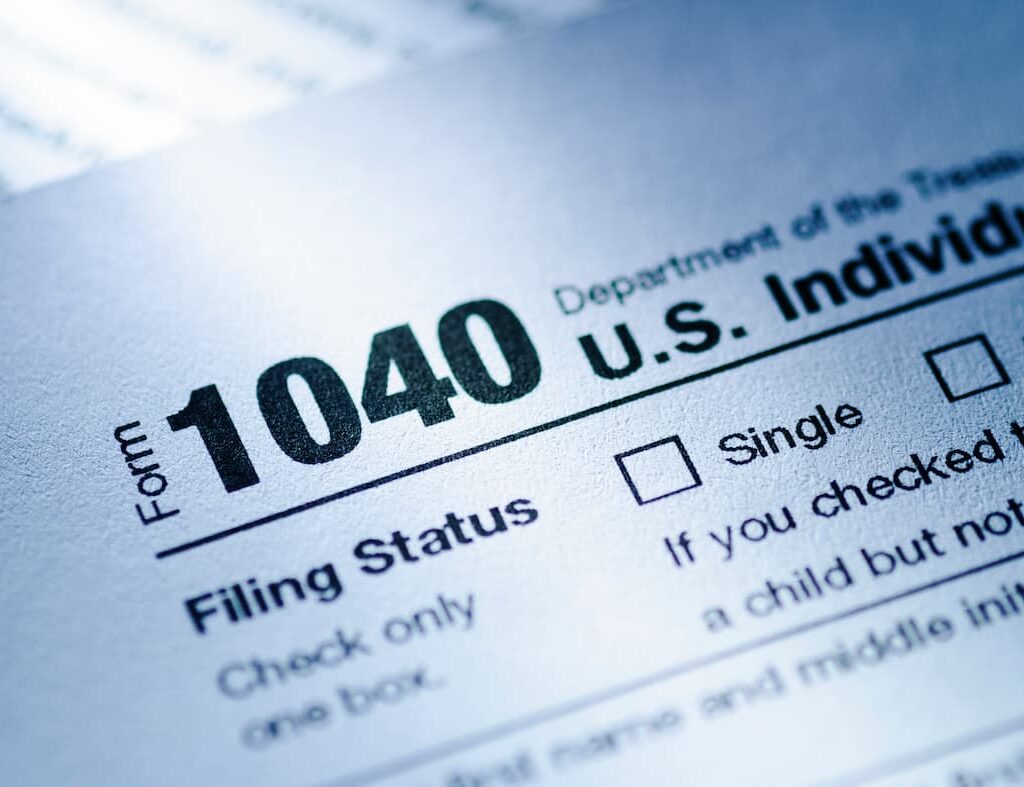 Formato 1040, documento fiscal del Tax ID.