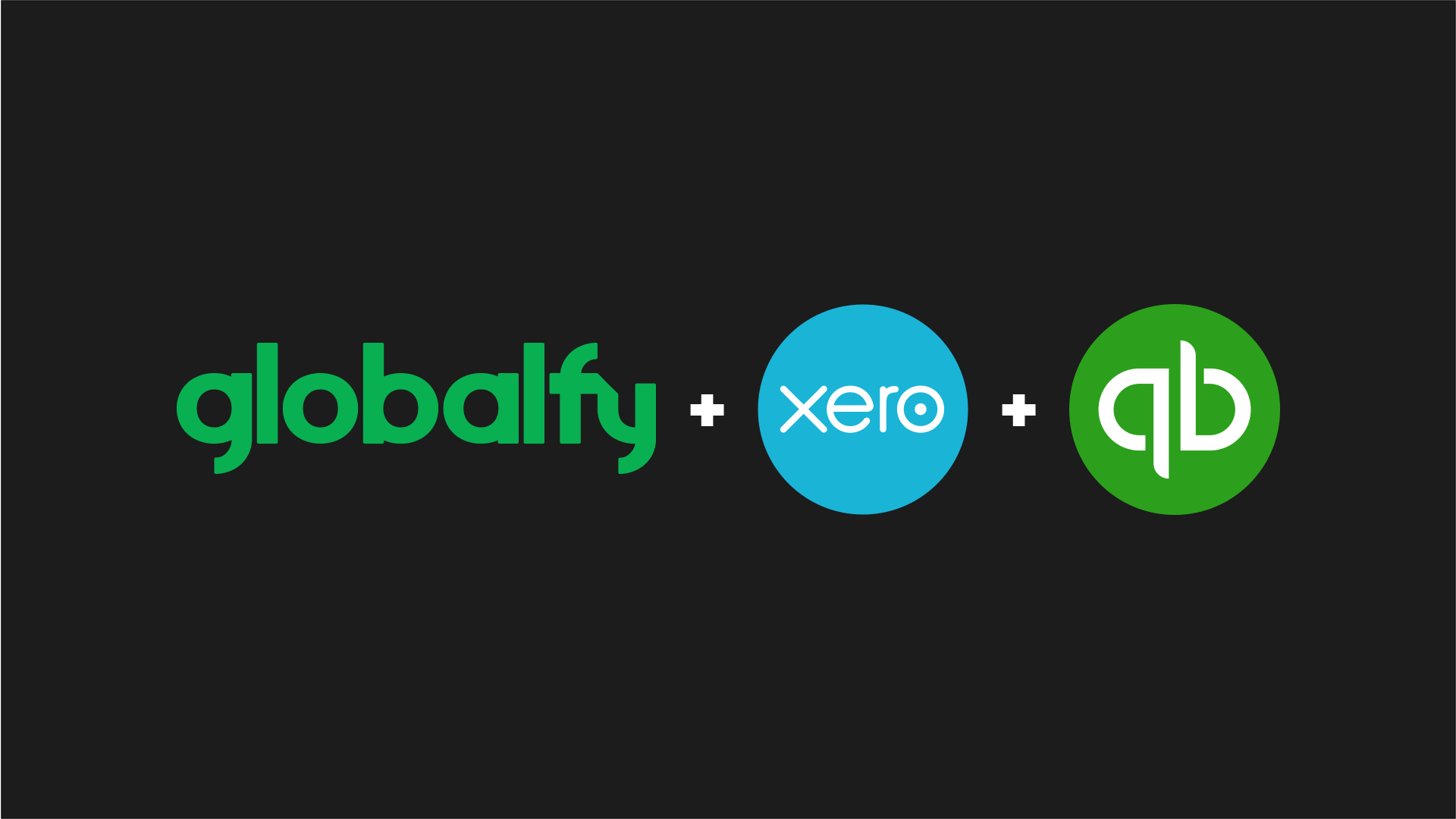 Globalfy, Xero, and QuickBooks logos