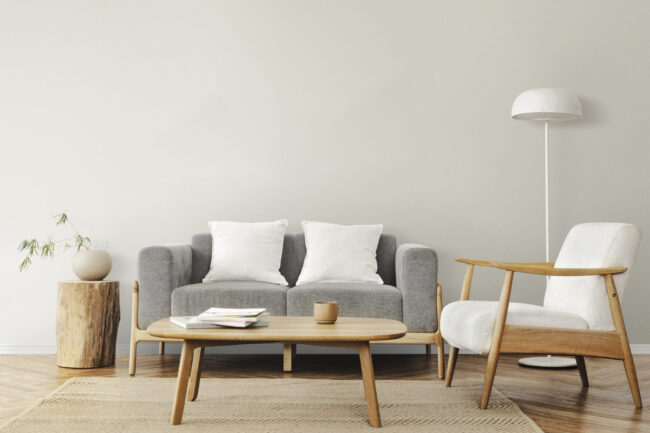 A complete living room from a furniture ecommerce