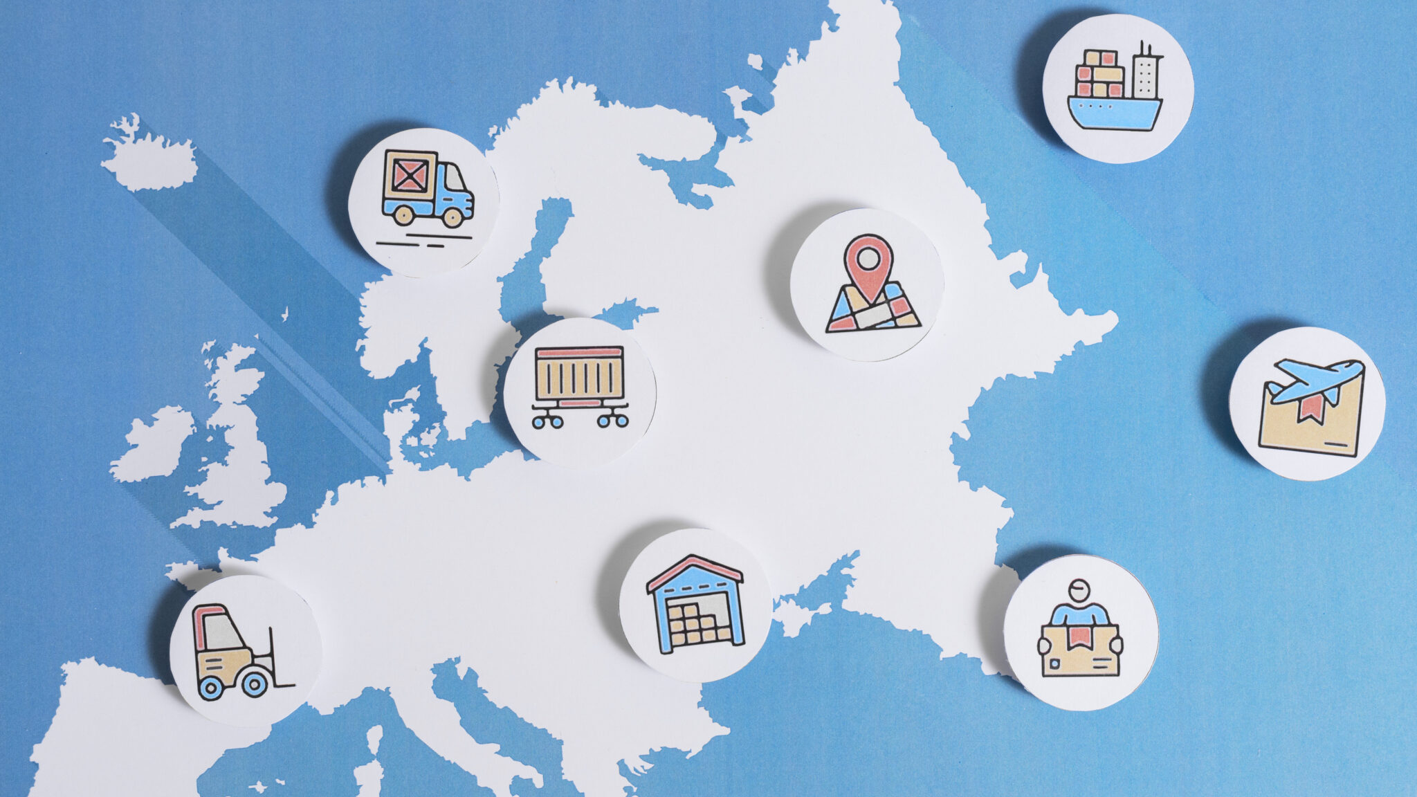 Mapa representando vendas online na Europa