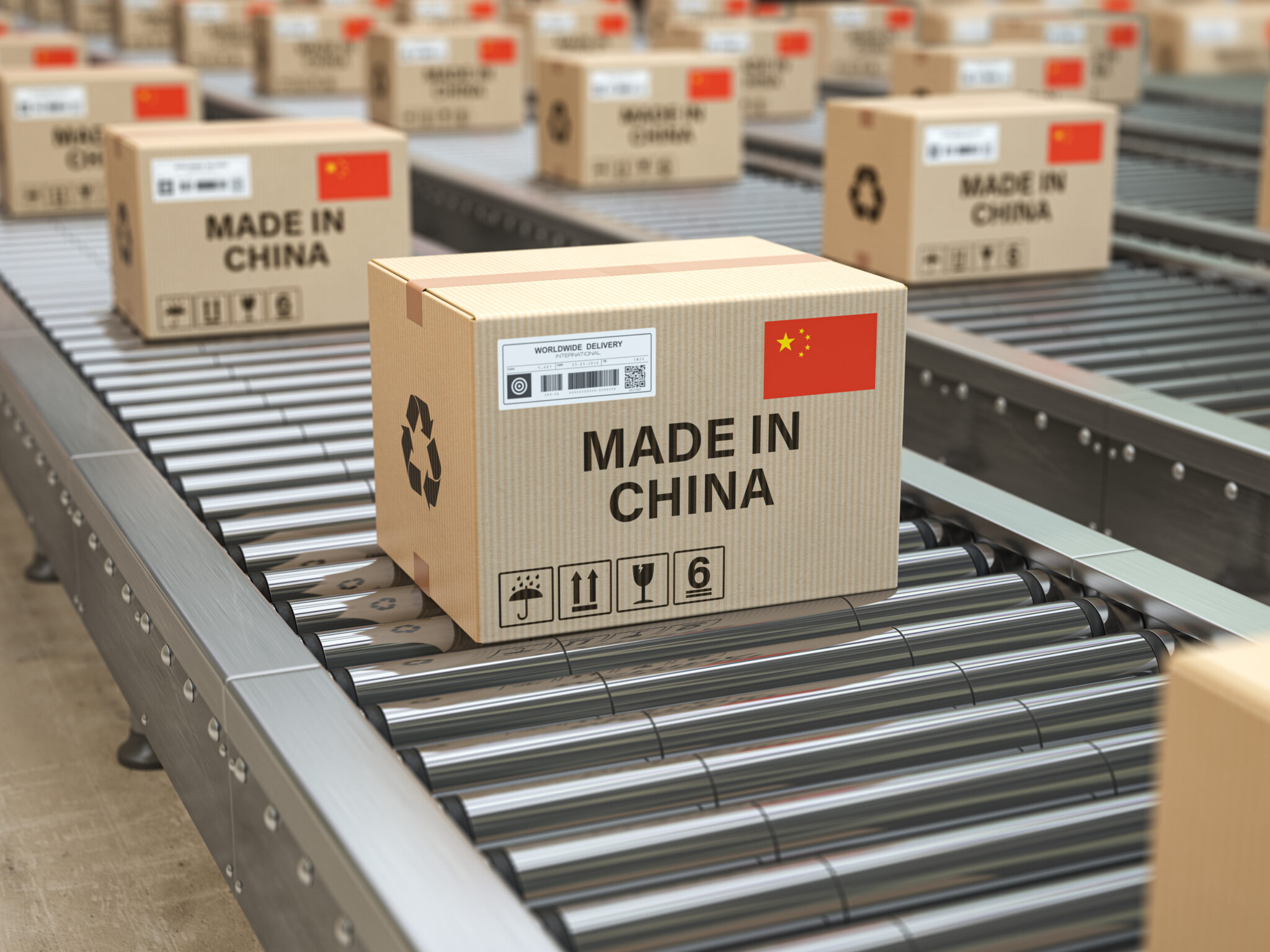Productos empacados de Comerciantes chinos en Amazon